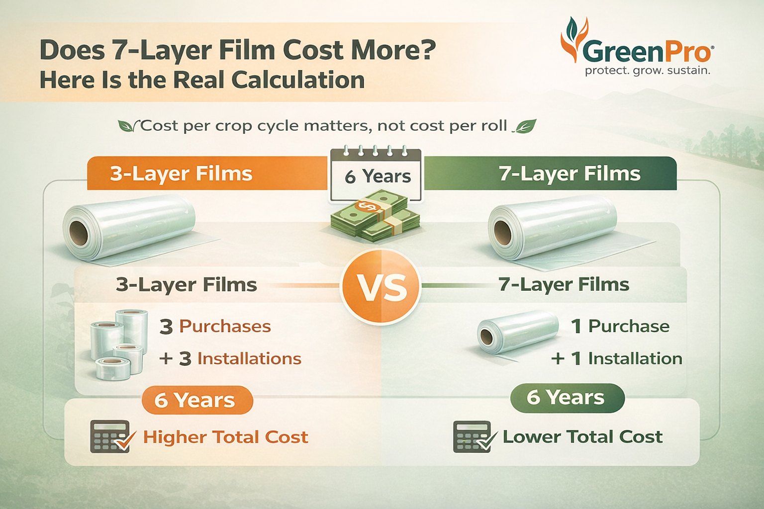 7 layer film costing