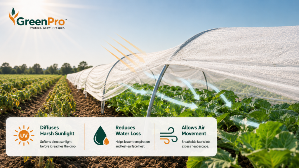 Crop Covers Protect Against Heat Stress